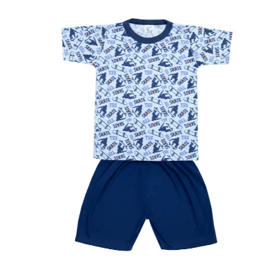 PIJAMA VERÃO MALHA - MASCULINO - TAMANHO 1 AO 3 # 201803 - MAFESSONI