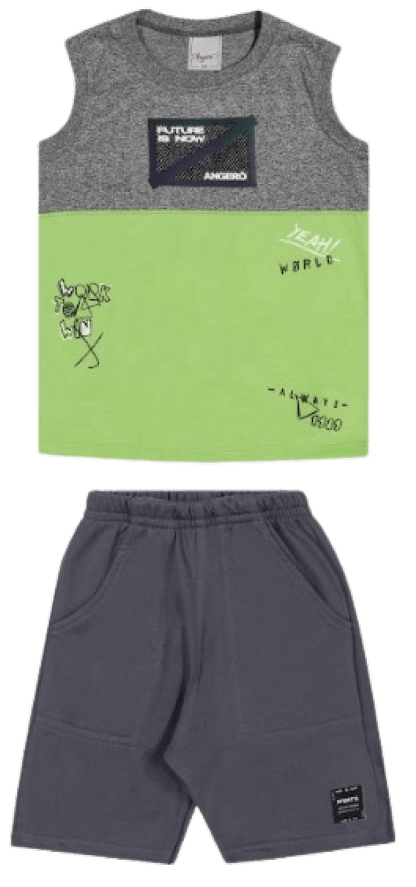 CONJUNTO MASCULINO - INFANTIL- TAMANHO 4 AO 8 # 28407 - ANGERÔ