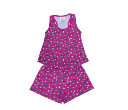 PIJAMA BABY DOLL - TAMANHO 10 AO 16 # 200285 - MAFESSONI
