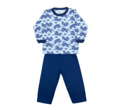 PIJAMA MANGA LONGA ESTAMPADO MASCULINO - TAMANHO 4 AO 8 # 201516 - MAFESSONI