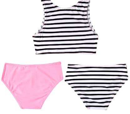 TRIO - 1 TOP + 2 CALCINHAS PARA PRAIA - TODDLER - TAMANHO  12 AO 16 # 5536303 - TIP TOP