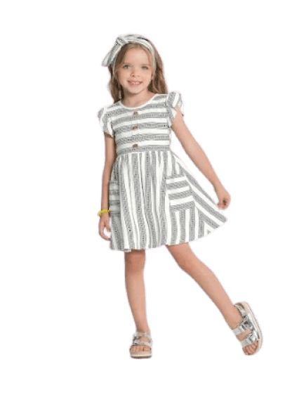 VESTIDO - INFANTIL - TAMANHO 4 AO 10 # 45804 - LUNENDER ALAKAZOO