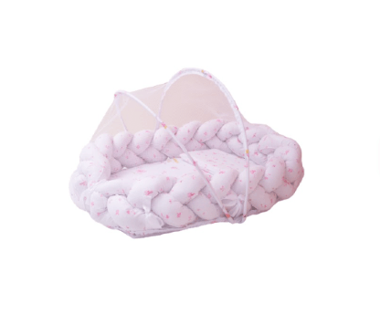 KIT NINHO REDUTOR DE BERÇO COM TRAVESSEIRO E MOSQUITEIRO - PASSARINHO - BABY JOY # 55005085