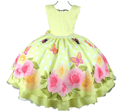 VESTIDO DE FESTA - TAMANHO 4 AO 12 # 4042 - D-LUXE
