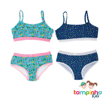 CONJUNTO TOP E CALCINHA ESTAMPADO - TAMANHO P AO G # 4002