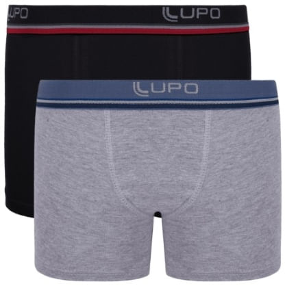 KIT CUECA BOXER INFANTIL - 2 UNIDADES - TAMANHO P AO GG # 00141-088 - LUPO
