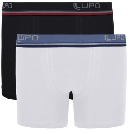 KIT CUECA BOXER INFANTIL - 2 UNIDADES - TAMANHO P AO GG # 00141-088 - LUPO