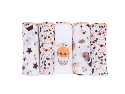 FRALDA COM BABINHA - 5 UNIDADES - 70CMX68CM - CAPADÓCIA # 357007 - MINASREY