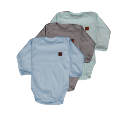 KIT BODY MANGA LONGA PREMIUM - 3 UNIDADES - TAMANHO RN AO G # 131104 - BABY BEST