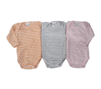 KIT BODY MANGA LONGA - 3 UNIDADES - TAMANHO  P AO G # 302016 - MAFESSONI