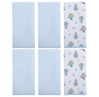 PANO DE BOCA LISO COM FESTONE - 6 UNIDADES - 34X40CM # 580250 - INCOMFRAL
