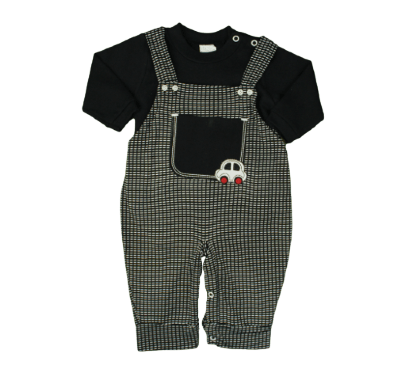 JARDINEIRA COM BODY - MASCULINO - TAMANHO RN AO G # 2191 - PETUTINHA