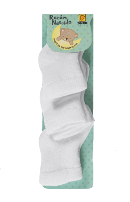 KIT MEIA ATOALHADA -  3  PARES - TAMANHO 13 AO 15 # 0259800105 - CONDE DUCK