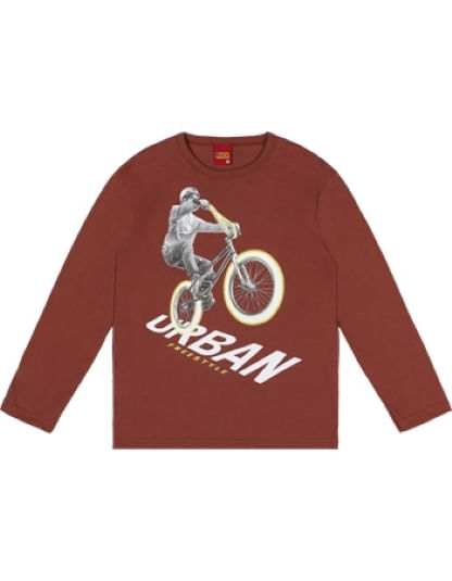CAMISETA MANGA LONGA INFANTIL -  MASCULINO - TAMANHO 10 AO 16 # 208086 - KYLY