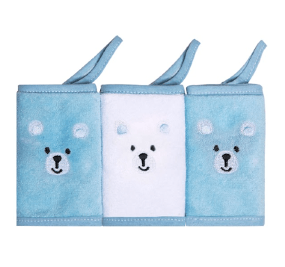 PANINHO DE BOCA COM PRENDEDOR DE CHUPETA - KARINHO - 30CMX30CM - 3 UNIDADES # 380318 - PAPI