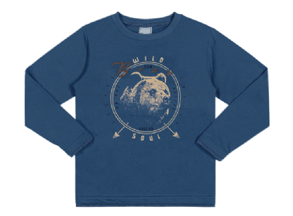 CAMISETA MANGA LONGA INFANTIL - MASCULINO - TAMANHO 10 AO 14 # 21346 - ANGERÔ