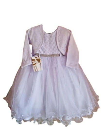 VESTIDO DE FESTA COM BOLERO - TAMANHO 1 AO 3 # 2306 - MENINA BONITA