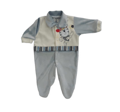 MACACÃO LONGO BORDADO - MASCULINO - TAMANHO PREMATURO # 3207 - NETHUNO