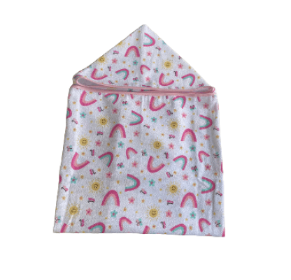 TOALHA DE BANHO COM CAPUZ SEM FORRO - 70X90CM # 4553 - BABY DUFY