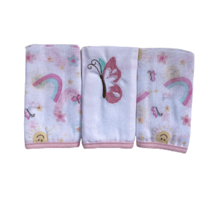 PANO DE BOCA FRALDA - 3 UNIDADES - 32X32CM # 4559 - BABY DUFY