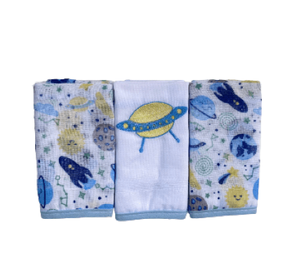 PANO DE BOCA FRALDA - 3 UNIDADES - 32X32CM # 4559 - BABY DUFY