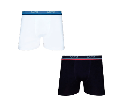 KIT CUECA BOXER - ADULTO - 2 UNIDADES - TAMANHO P AO GG # 00523-088 - LUPO