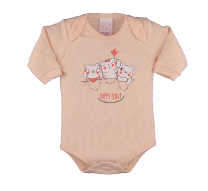 BODY MANGA LONGA - FEMININO - 3 UNIDADES - TAMANHO PP # 3233 - PETUTINHA