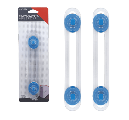 JOGO 2 TRAVAS PARA GAVETA FLEX # CS-10A - ETILUX