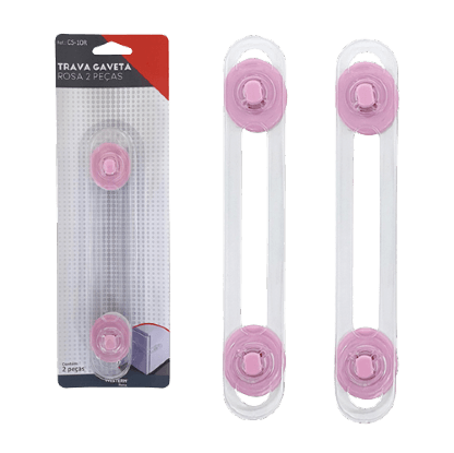 JOGO 2 TRAVAS PARA GAVETA FLEX # CS-10R - ETILUX