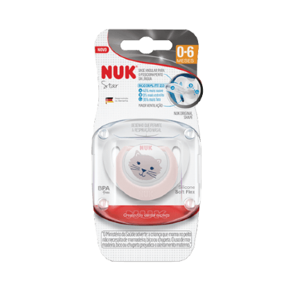 CHUPETA NUK STAR - BICO DE SILICONE S1 # PA7344-1G - NUK