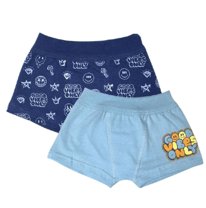 KIT CUECA BOXER INFANTIL - 2 UNIDADES -  TAMANHO 1 AO 3 # 0065B - LUNA