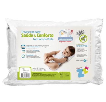 TRAVESSEIRO BABY SAÚDE & CONFORTO ÍONS DE PRATA # Z4271 - FIBRASCA