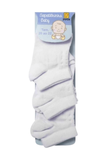 KIT DE MEIAS BEBÊ - 3 PARES - TAMANHO 16 AO 19 # 0039800103 - CONDE DUCK