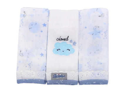 KIT FRALDA COM BAINHA - 3 UNIDADES - ALVINHA # 3633 - MINASREY