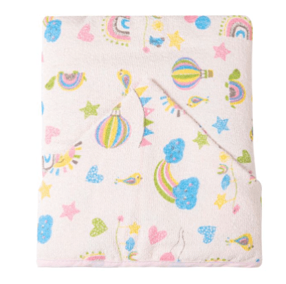 TOALHA DE BANHO FELPUDA FORRADA COM CAPUZ ESTAMPADO - KARINHO # 184517 - PAPI