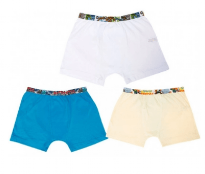 KIT CUECA  BOXER -  3 UNIDADES - INFANTIL # 3954 - TAMPINHA