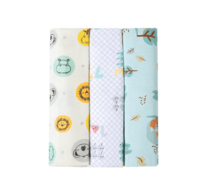 KIT CUEIRO FLANELADO KARINHO ESTAMPADO - 1,0MX80CM- 3 UNIDADES # 48000 - PAPI