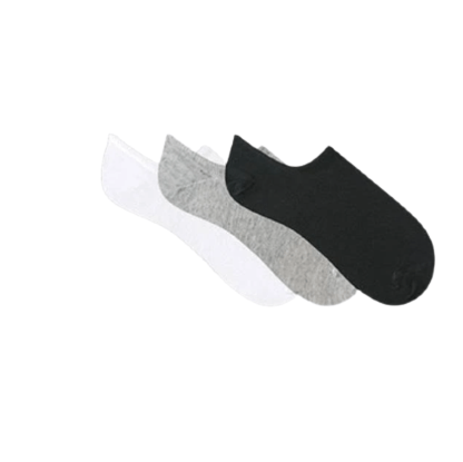 KIT MEIA INVISÍVEL - 3 PARES - TAMANHO 38 A 43 # KT.01008.MA - RIKAM