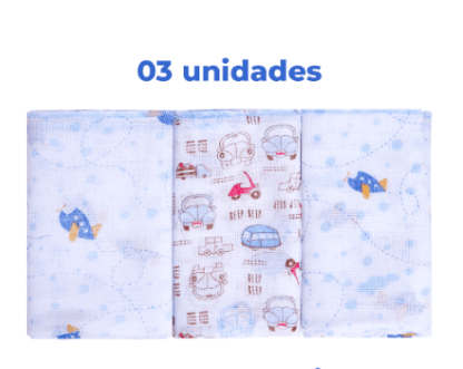 KIT BABETE PAPIZINHA ESTAMPADA - 32X32CM - 3 UNIDADES # 15410 - PAPI