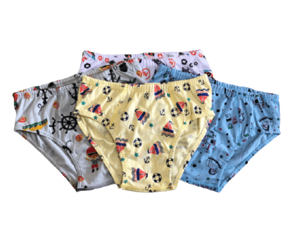 KIT CUECA ESTAMPADA INFANTIL - 3 UNIDADES - TAMANHO P AO GG # 054 - MANUELITHA