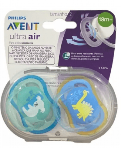 CHUPETA ULTRA AIR DUPLA DECORADA - TAMANHO 18 MESES # SCF349/11 - AVENT