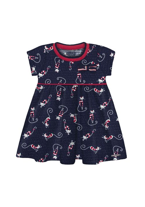 VESTIDO - INFANTIL - GATO FRANCES - TAMANHO  2 AO 3 # 45776 - LUNENDER ALAKAZOO