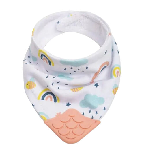 BANDANA COM MORDEDOR ARCO-IRIS E ABELHA # 15283 - BUBA