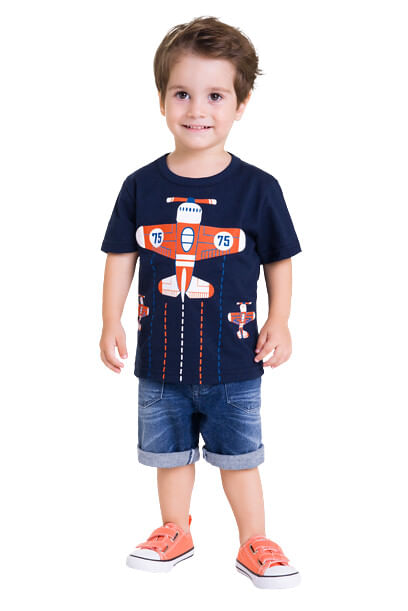 CAMISETA -  MASCULINO - TAMANHO 2 AO 3 # 112131 - KYLY