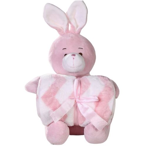 KIT MANTA E ALMOFADA - COM BICHINHO DE PELUCIA # 18.04.0002 - BENE CASA BABY
