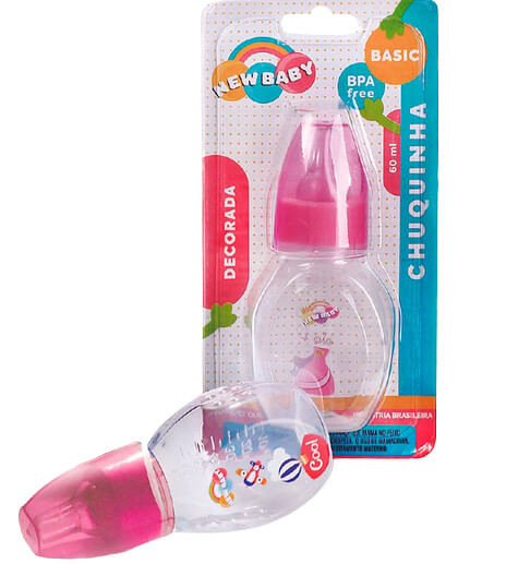 MAMADEIRA CHUQUINHA ESTAMPADA  - 60ML # 1172 - NEW BABY