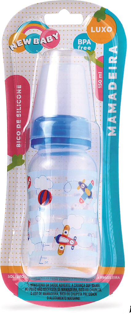 MAMADEIRA LUXO - 150ML - BICO ASSIMETRICO  # 1226 - NEW BABY