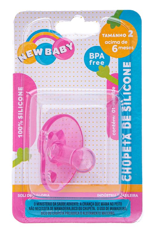CHUPETA 100% SILICONE - BICO REDONDO - FASE 2 # 1189 - NEW BABY