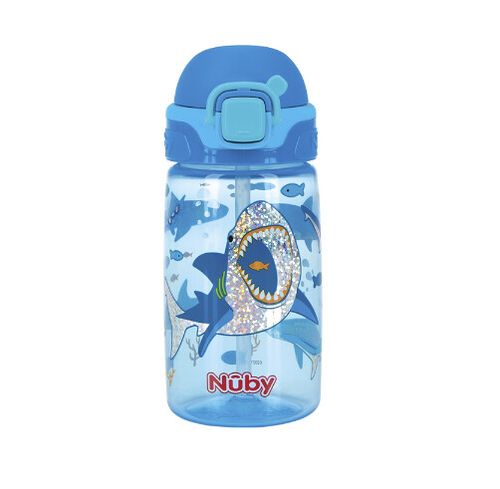 GARRAFINHA GLITER COM BOTÃO ABRE E FECHA - 415ML # NB10762 - NUBY (CAJOVIL)