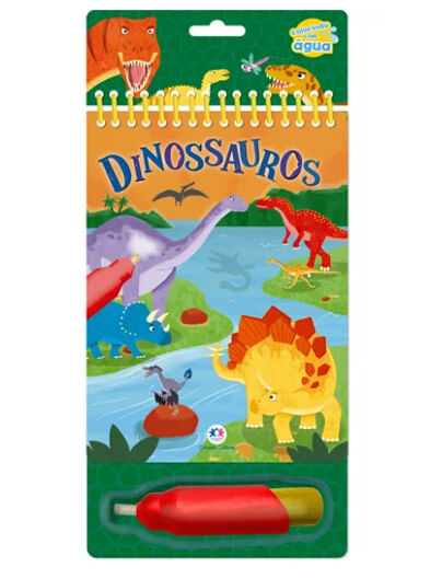 LIVRO COLORINDO COM ÁGUA - DINOSSAUROS # 00516 - CIRANDA CULTURAL